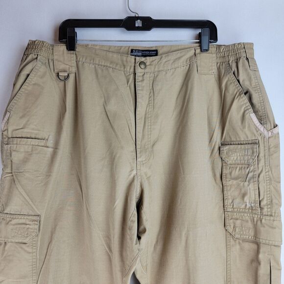5.11 Tactical Series Mens Size 44X32 Desert Tan Poly Cotton Cargo Pants - Picture 3 of 16